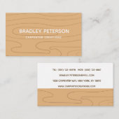 Moderne handyman Carpenter Tools Wood Visitekaartje (Voorkant / Achterkant)