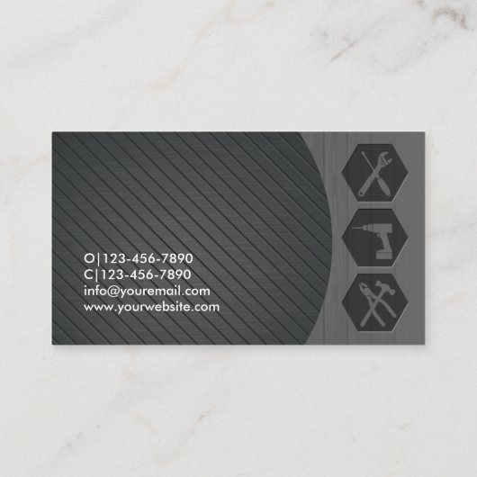 Moderne Handyman constructie verbouwing Visitekaartje (Achterkant)