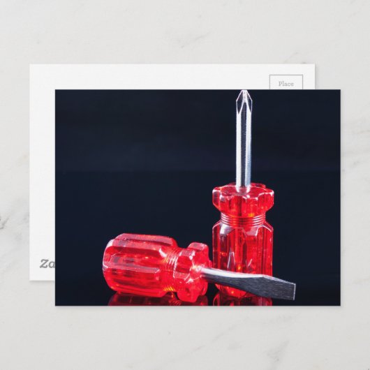 Moderne Handyman Schroevendraaiers Tool Print Briefkaart (Voorkant / Achterkant)