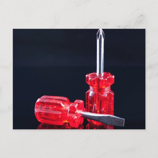 Moderne Handyman Schroevendraaiers Tool Print Briefkaart (Voorkant)