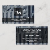 Moderne Handyman Woodworker Carpenter Bouw Visitekaartje (Voorkant / Achterkant)