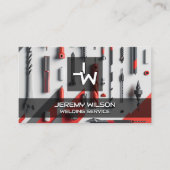 Moderne Handyman Woodworker Carpenter Bouw Visitekaartje (Voorkant)