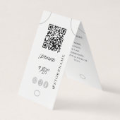 Moderne hangende armbandhouder met Logo QR-code Visitekaartje (Voorkant)