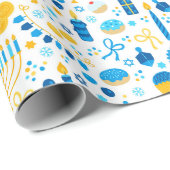 Moderne Hanukkah-cadeauverpakkings papier (Rol Hoek)