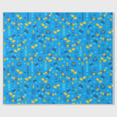 Moderne Hanukkah-cadeauverpakkings papier (Vlak)