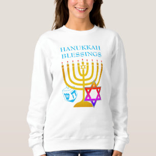 Moderne HANUKKAH Menorah Dreidel Trui
