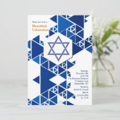 Moderne Hanukkah uitnodiging (Staand voorkant)