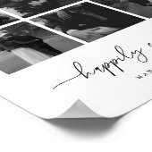 Moderne Happily Ever After 9 Foto Collage Bruiloft Poster (Hoek)