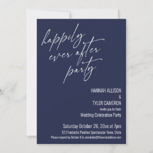 Moderne Happily Ever After-feest Marine Ontvangst Kaart