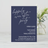 Moderne Happily Ever After-feest Marine Ontvangst Kaart (Staand voorkant)