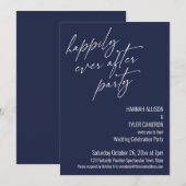 Moderne Happily Ever After-feest Marine Ontvangst Kaart (Voorkant / Achterkant)
