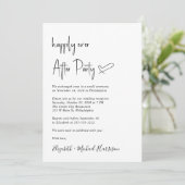 Moderne Happily Ever After Foto Bruiloftsreceptie Aankondiging (Staand voorkant)