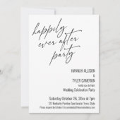 Moderne 'Happily Ever After Party' bruiloftsrecept Kaart (Voorkant)