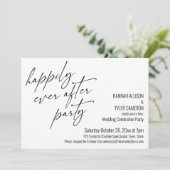 Moderne 'Happily Ever After Party' bruiloftsrecept Kaart (Staand voorkant)