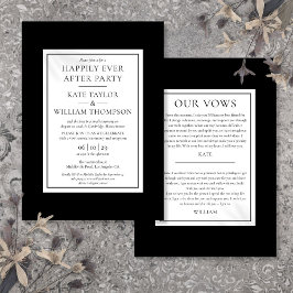 Moderne Happily Ever After Party Trouwbeloften Kaart