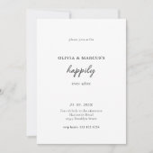 Moderne Happily Ever After Trouwdag Kaart (Voorkant)