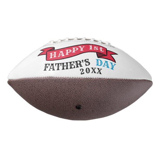 Moderne Happy 1st Fathers Day Photo Collage American Football (Gedraaid 270)