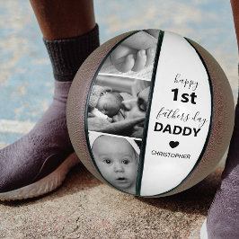 Moderne Happy 1st Fathers Day Photo Collage Basketbal