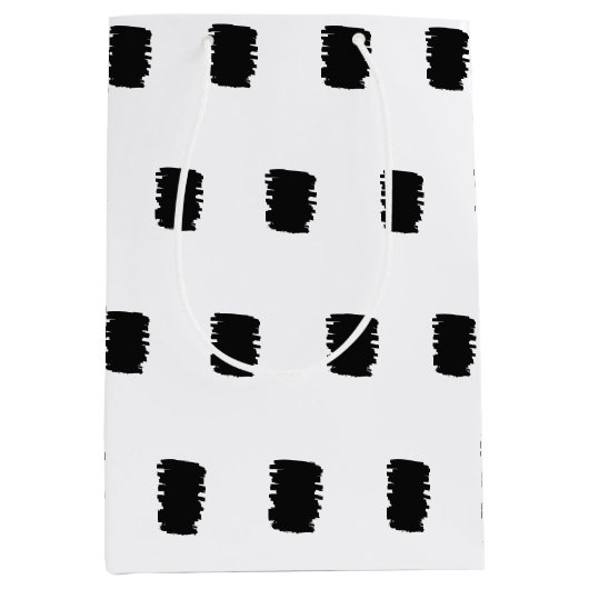 Moderne Happy Birthday Gift Bag Medium Cadeauzakje (Voorkant)