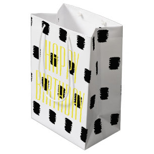 Moderne Happy Birthday Gift Bag Medium Cadeauzakje
