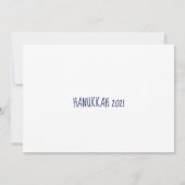 Moderne Happy Chanoeka familie fotokaart (Achterkant)