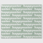 Moderne Happy Easter Green en White Easter Wrappi Cadeaupapier (Vlak)