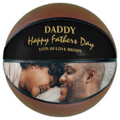 Moderne Happy Fathers Day Foto Basketbal (Voorkant)