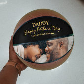 Moderne Happy Fathers Day Foto Basketbal