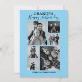 Moderne Happy Fathers Day Photo Collage Feestdagenkaart (Voorkant)