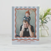 Moderne Happy First Vaderdag-fotokaart Kaart (Staand voorkant)