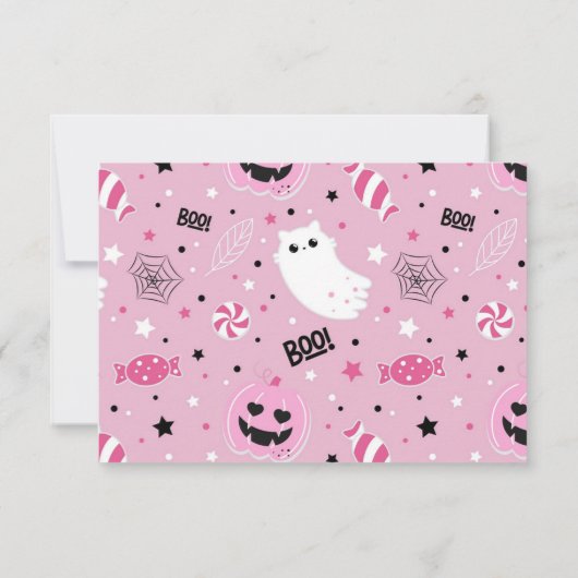 Moderne Happy Halloween-fotokaart (Achterkant)