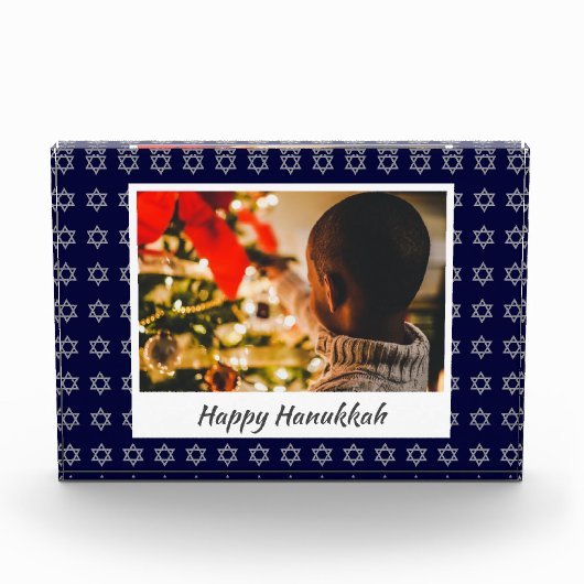 Moderne HAPPY HANUKKAH Om het even welk bericht Ke Fotoblokken (Voorkant)