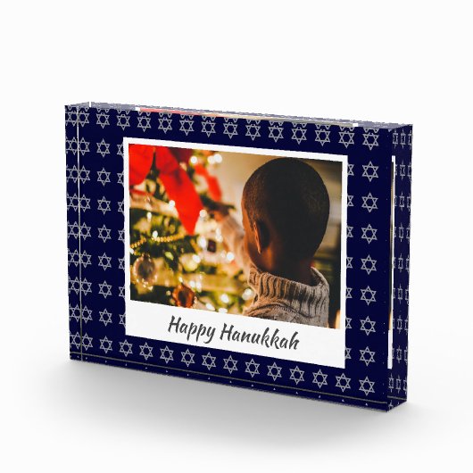 Moderne HAPPY HANUKKAH Om het even welk bericht Ke Fotoblokken (Rechts)