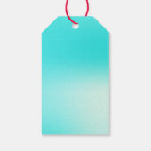 Moderne Happy Holiday Aqua Blue Cadeaulabel (Achterkant)