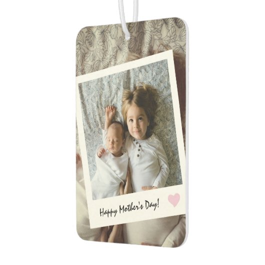 Moderne Happy Moederdag Custom Foto Luchtverfrisser (Links)