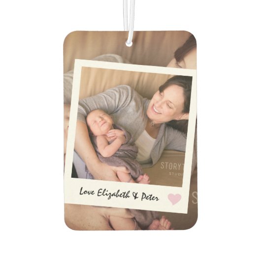 Moderne Happy Moederdag Custom Foto Luchtverfrisser (Achterkant)