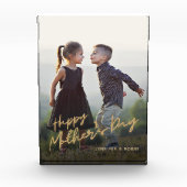 Moderne Happy Mothers Day Custom Photo Block Fotoblokken (Voorkant)
