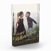 Moderne Happy Mothers Day Custom Photo Block Fotoblokken (Links)