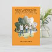 Moderne Happy New Year Fotocollagekaart | Elegant Feestdagenkaart (Staand voorkant)