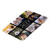 Moderne Happy Nieuwjaar 8 Foto Collage Magneet (Linkerzijde)