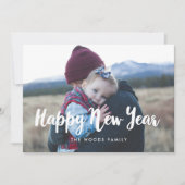 Moderne Happy Nieuwjaar-feestdag fotokaart Feestdagenkaart (Voorkant)