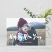 Moderne Happy Nieuwjaar-feestdag fotokaart Feestdagenkaart (Staand voorkant)