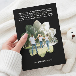 Moderne Happy Nieuwjaar Foto Collage Kaart | Elega