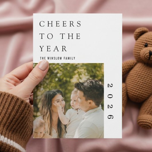 Moderne Happy Nieuwjaar Foto Collage Kaart | Elega