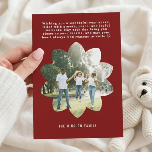 Moderne Happy Nieuwjaar Foto Collage Kaart | Elega