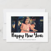 Moderne Happy Nieuwjaar op feestdag Feestdagenkaart (Voorkant)