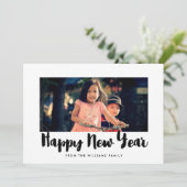 Moderne Happy Nieuwjaar op feestdag Feestdagenkaart (Staand voorkant)