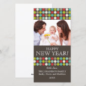 Moderne Happy Nieuwjaarsfotokaarten Feestdagenkaart (Voorkant / Achterkant)