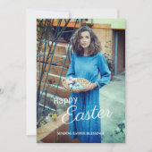 Moderne Happy Paast Photo Holiday Card Bedankkaart (Voorkant)