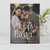 Moderne Happy Paast Photo Holiday Card Feestdagenkaart (Staand voorkant)